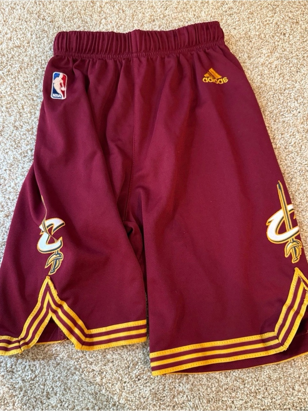 Cleveland cavaliers cavs nba basketball athletic Shorts youth m 10-12 adidas